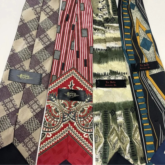 LaSalle Mens Tie Necktie Multicolor Lot of 7 - Picture 6 of 9